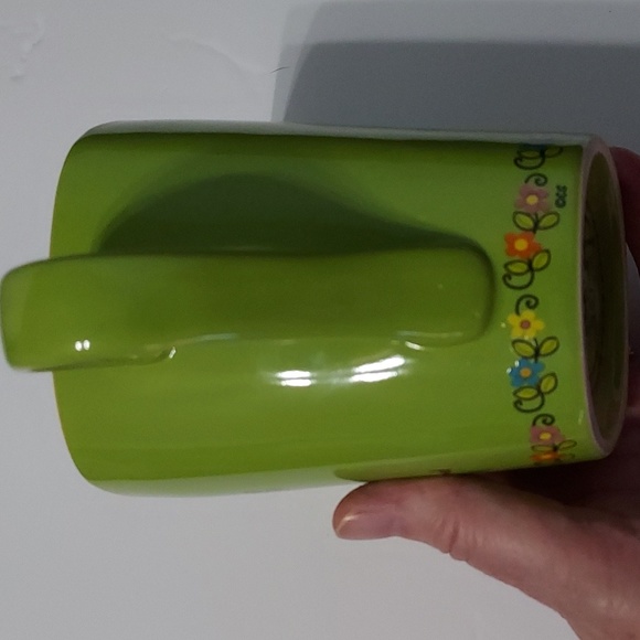Flamingo Mug w/saying,Mulicolor,4 1/2in.Hx5in.W w/handle.minor flaws GUC,heavy - Picture 5 of 9